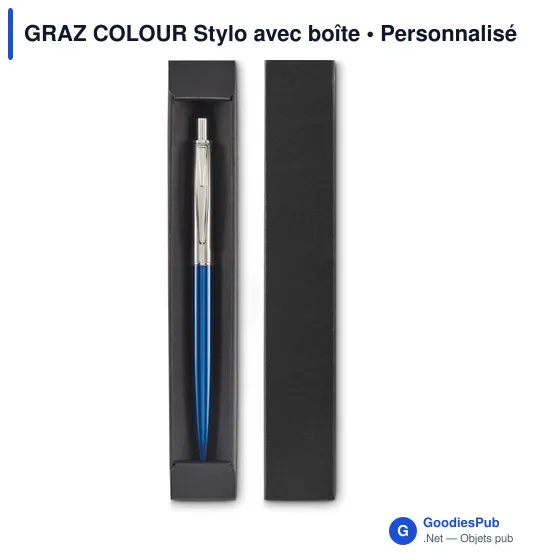Stylo à bille personnalisable GRAZ COLOUR avec logo en boîte - Image 4
