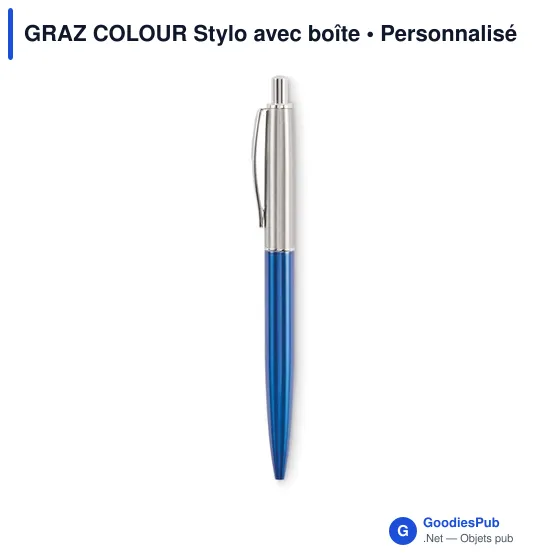Stylo à bille personnalisable GRAZ COLOUR avec logo en boîte - Image 5