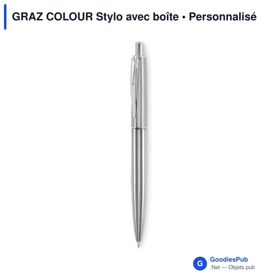 Stylo à bille personnalisable GRAZ COLOUR avec logo en boîte - Image 10