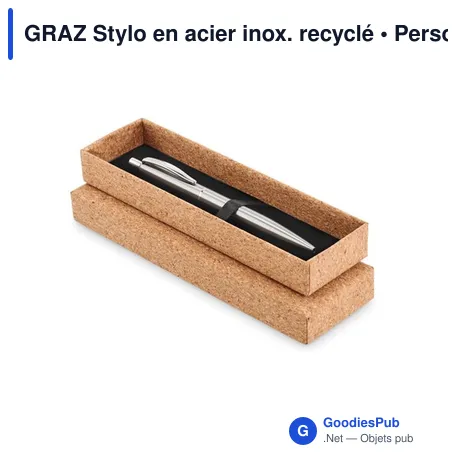 GRAZ Stylo en acier inox. recyclé