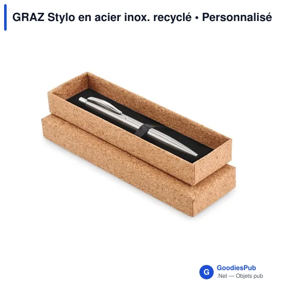 GRAZ Stylo en acier inox. recyclé - Image 1