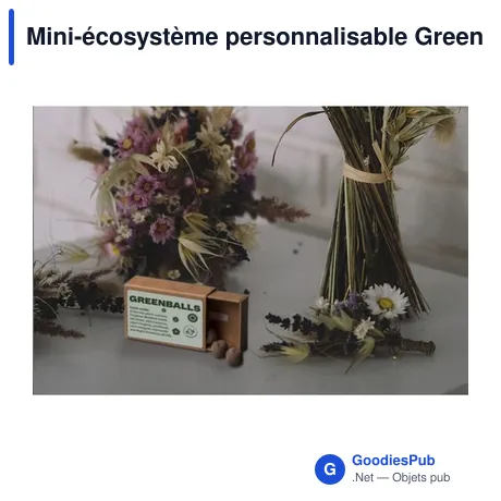 Mini-écosystème personnalisable Green Balls pour logo d'entreprise