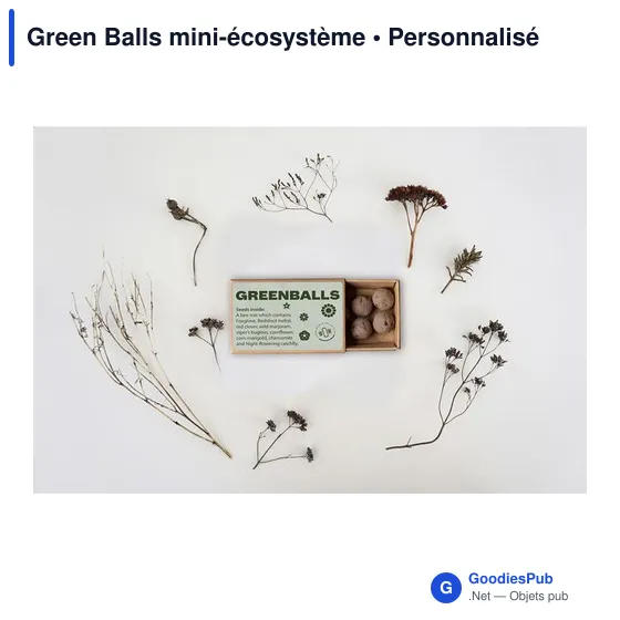 Mini-écosystème personnalisable Green Balls pour logo d'entreprise - Image 2