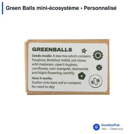 Mini-écosystème personnalisable Green Balls pour logo d'entreprise - Image 4