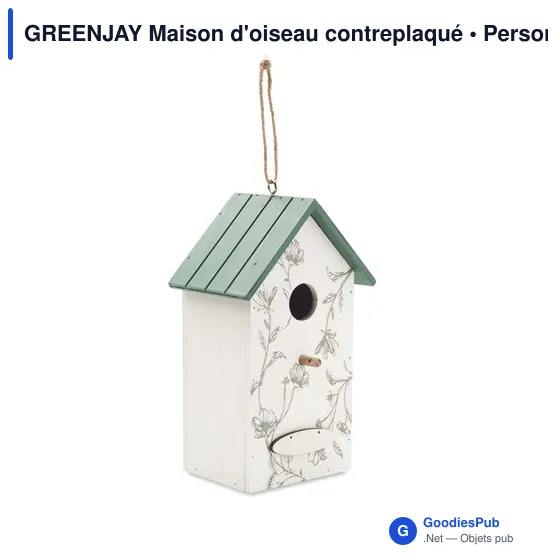 GREENJAY Maison d'oiseau contreplaqué - Image 1