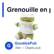 Grenouille en peluche personnalisable avec logo - Ponddie - Miniature 1