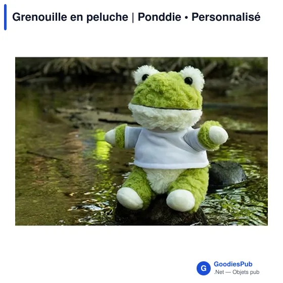 Grenouille en peluche personnalisable avec logo - Ponddie - Image 2
