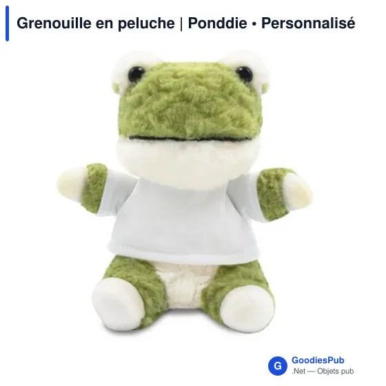 Grenouille en peluche personnalisable avec logo - Ponddie - Image 4