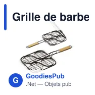 Grille de barbecue personnalisable pour hamburgers avec logo - Fer et bois - Miniature 1