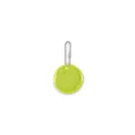 Variante jaune fluo - Porte-clés rond réfléchissant personnalisable avec logo - GRIN