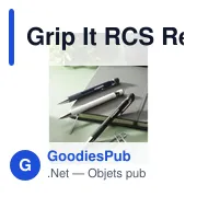 Stylo bille personnalisable Grip It RCS en aluminium recyclé avec logo - Miniature 5