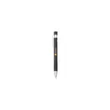 Variante noir - Stylo bille personnalisable Grip It RCS en aluminium recyclé avec logo