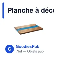 Planche à découper personnalisable en acacia avec logo - Miniature 1