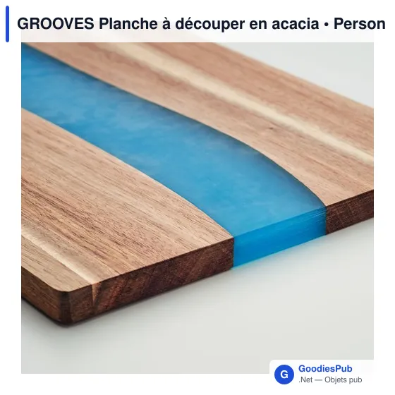 Planche à découper personnalisable en acacia avec logo - Image 4