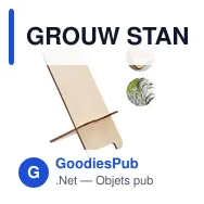 GROUW STAND Support de téléphone en pin - Miniature 1