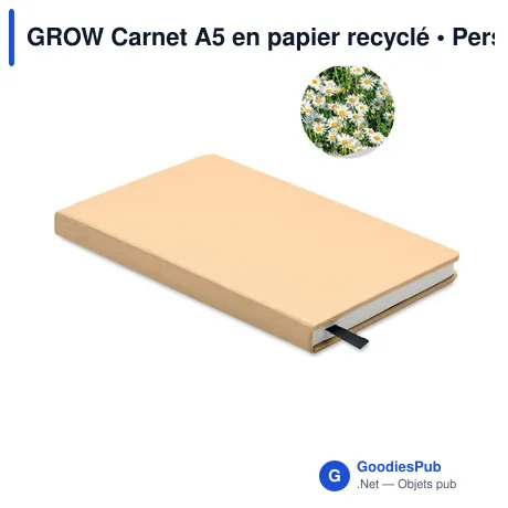 GROW Carnet A5 en papier recyclé