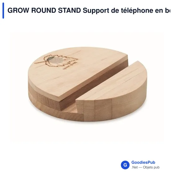 GROW ROUND STAND Support de téléphone en bouleau - Image 1