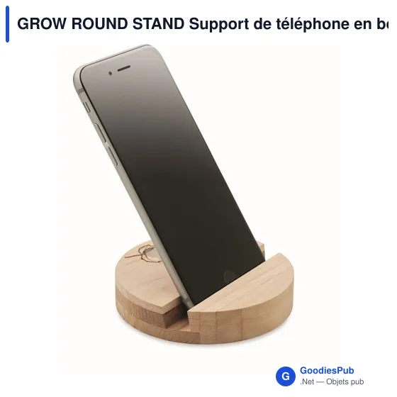 GROW ROUND STAND Support de téléphone en bouleau - Image 2