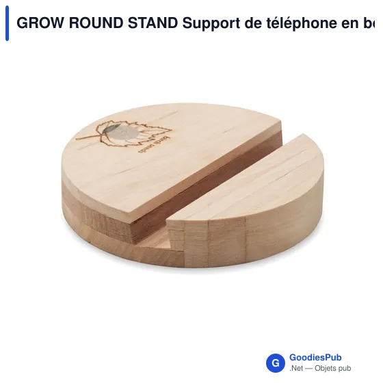 GROW ROUND STAND Support de téléphone en bouleau - Image 3