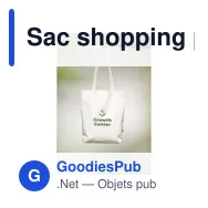 Sac shopping personnalisable en toile recyclée avec logo - Miniature 1