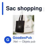 Sac shopping personnalisable en toile recyclée avec logo - Miniature 3