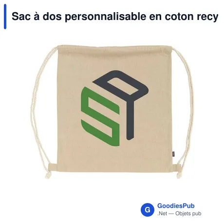 Sac à dos personnalisable en coton recyclé avec logo - GRS Recycled Cotton PromoBag