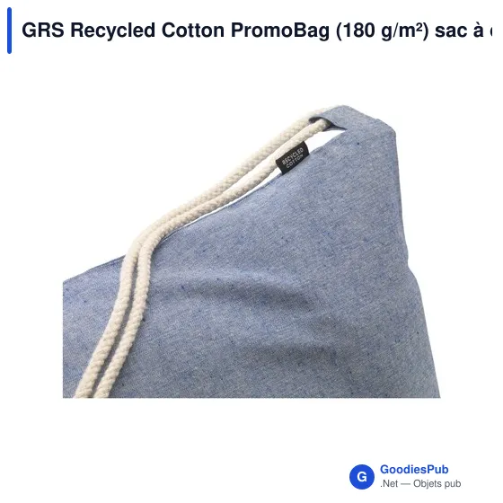 Sac à dos personnalisable en coton recyclé avec logo - GRS Recycled Cotton PromoBag - Image 11