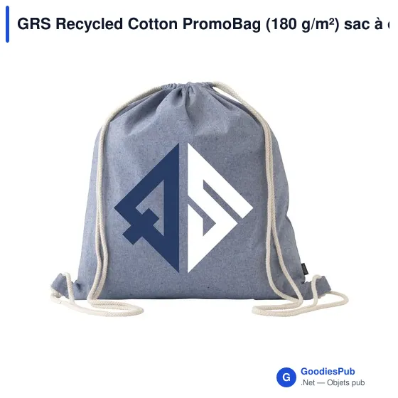 Sac à dos personnalisable en coton recyclé avec logo - GRS Recycled Cotton PromoBag - Image 12