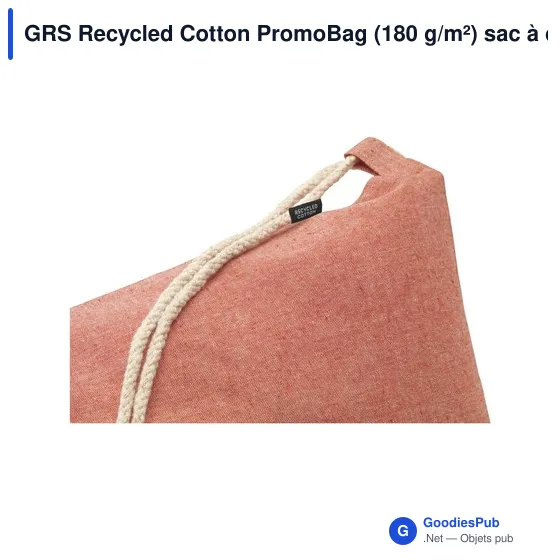 Sac à dos personnalisable en coton recyclé avec logo - GRS Recycled Cotton PromoBag - Image 4