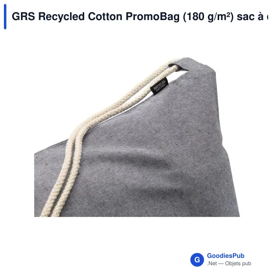 Sac à dos personnalisable en coton recyclé avec logo - GRS Recycled Cotton PromoBag - Image 8