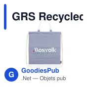 GRS Recycled Cotton PromoBag Plus (180 g/m²) sac à dos - Miniature 1