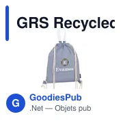 GRS Recycled Cotton PromoBag Plus (180 g/m²) sac à dos - Miniature 2