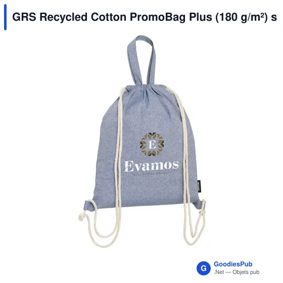 GRS Recycled Cotton PromoBag Plus (180 g/m²) sac à dos - Image 2