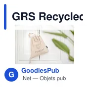 GRS Recycled Cotton PromoBag Plus (180 g/m²) sac à dos - Miniature 12
