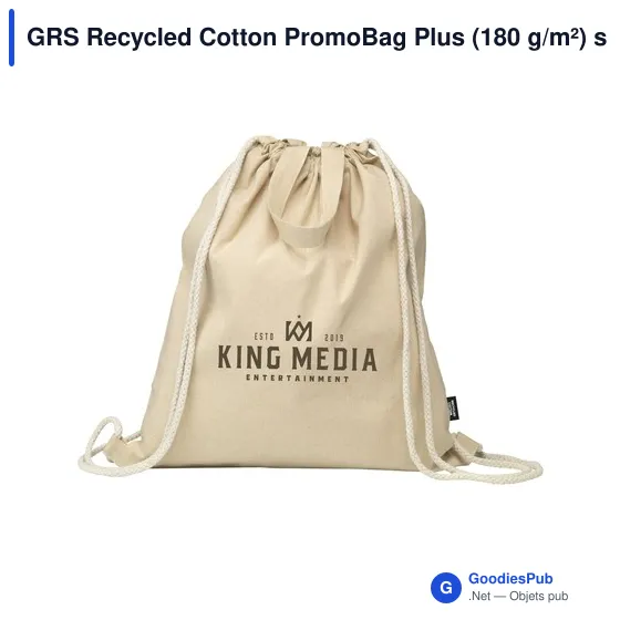 GRS Recycled Cotton PromoBag Plus (180 g/m²) sac à dos - Image 14