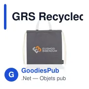 GRS Recycled Cotton PromoBag Plus (180 g/m²) sac à dos - Miniature 15