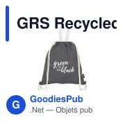 GRS Recycled Cotton PromoBag Plus (180 g/m²) sac à dos - Miniature 16