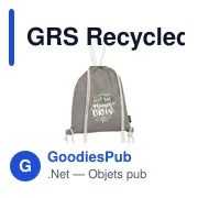 GRS Recycled Cotton PromoBag Plus (180 g/m²) sac à dos - Miniature 17