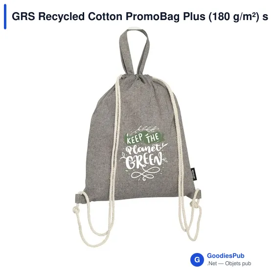 GRS Recycled Cotton PromoBag Plus (180 g/m²) sac à dos - Image 17