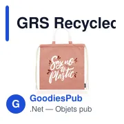 GRS Recycled Cotton PromoBag Plus (180 g/m²) sac à dos - Miniature 19