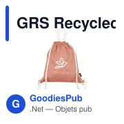 GRS Recycled Cotton PromoBag Plus (180 g/m²) sac à dos - Miniature 20