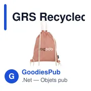 GRS Recycled Cotton PromoBag Plus (180 g/m²) sac à dos - Miniature 21