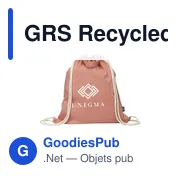 GRS Recycled Cotton PromoBag Plus (180 g/m²) sac à dos - Miniature 22
