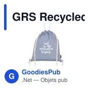GRS Recycled Cotton PromoBag Plus (180 g/m²) sac à dos - Miniature 4