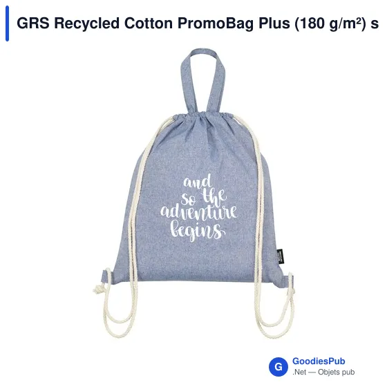 GRS Recycled Cotton PromoBag Plus (180 g/m²) sac à dos - Image 4