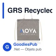 GRS Recycled Cotton PromoBag Plus (180 g/m²) sac à dos - Miniature 5