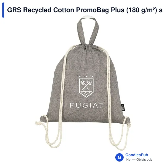 GRS Recycled Cotton PromoBag Plus (180 g/m²) sac à dos - Image 6