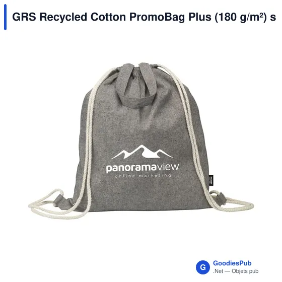 GRS Recycled Cotton PromoBag Plus (180 g/m²) sac à dos - Image 7