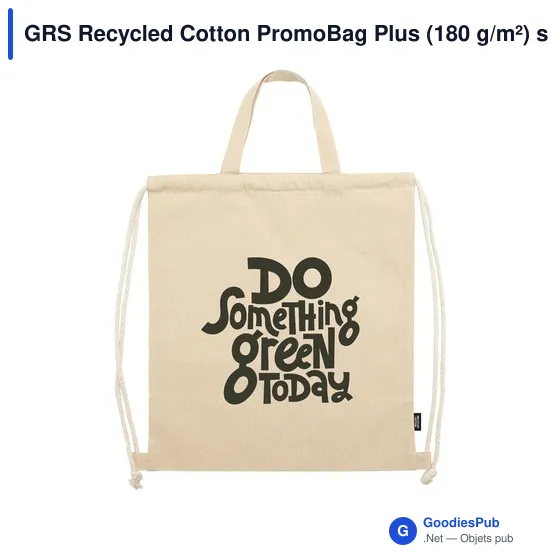 GRS Recycled Cotton PromoBag Plus (180 g/m²) sac à dos - Image 8