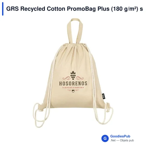 GRS Recycled Cotton PromoBag Plus (180 g/m²) sac à dos - Image 9